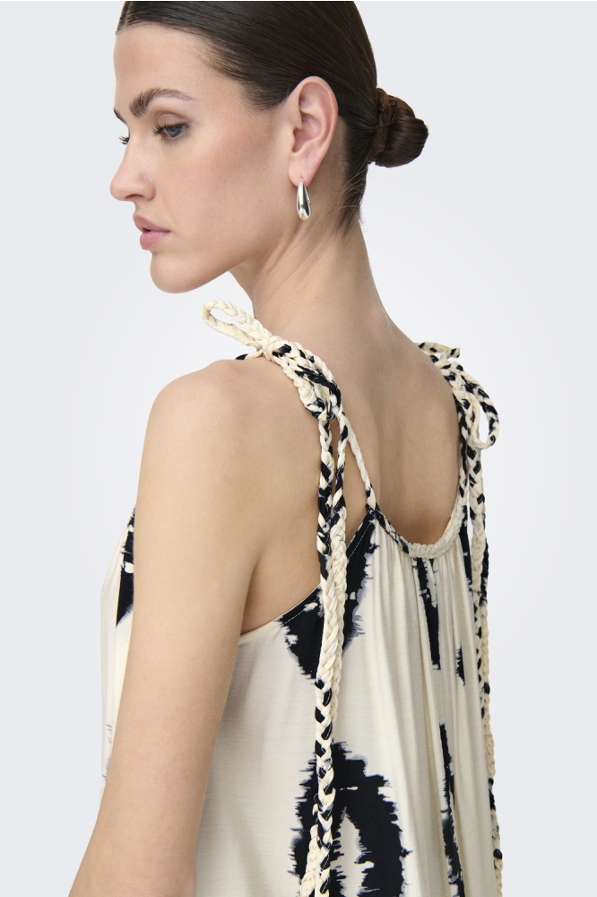 ONLELANOR SL BRAID ANKEL DRESS WVN 15349697 Cloud Dancer